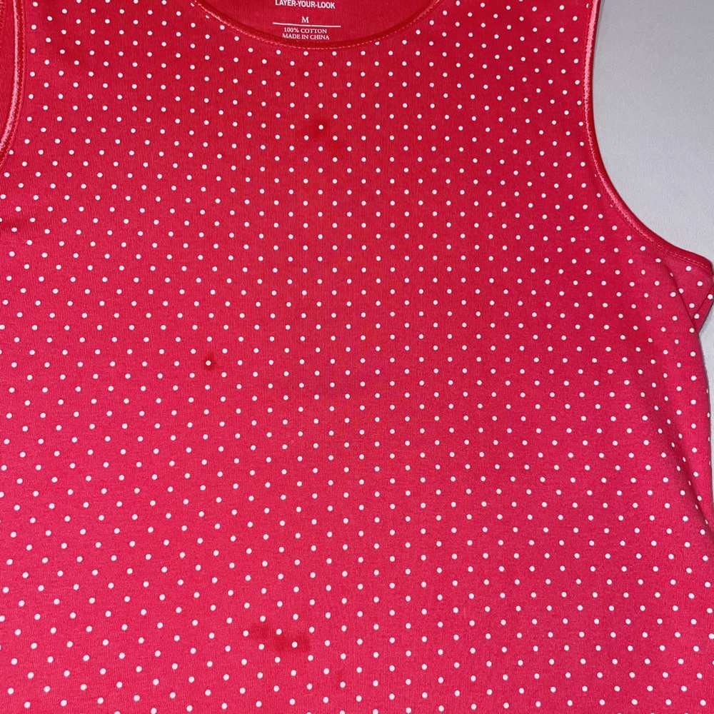 CHRISTOPHER & BANKS Women's Polka Dot Tank Top Medium - Picture 3 of 6